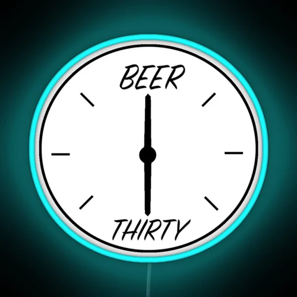 Beer Thirty Clock RGB Neon Sign