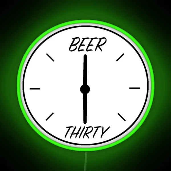 Beer Thirty Clock RGB Neon Sign