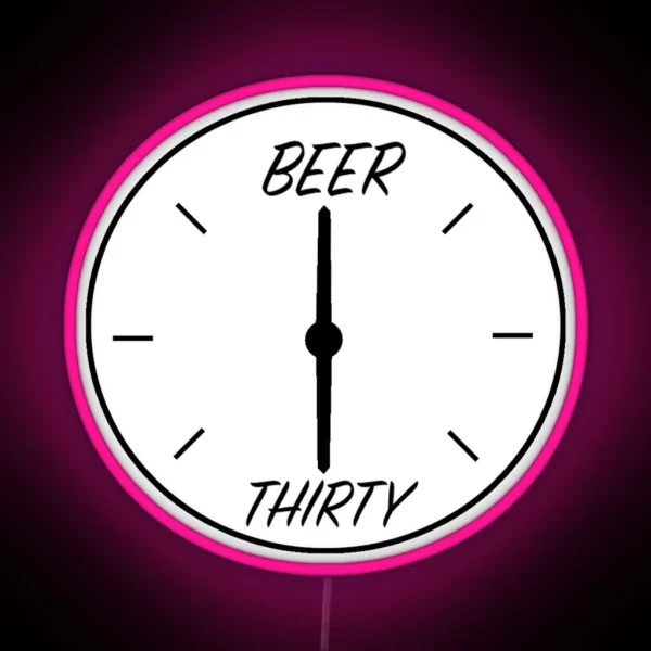 Beer Thirty Clock RGB Neon Sign