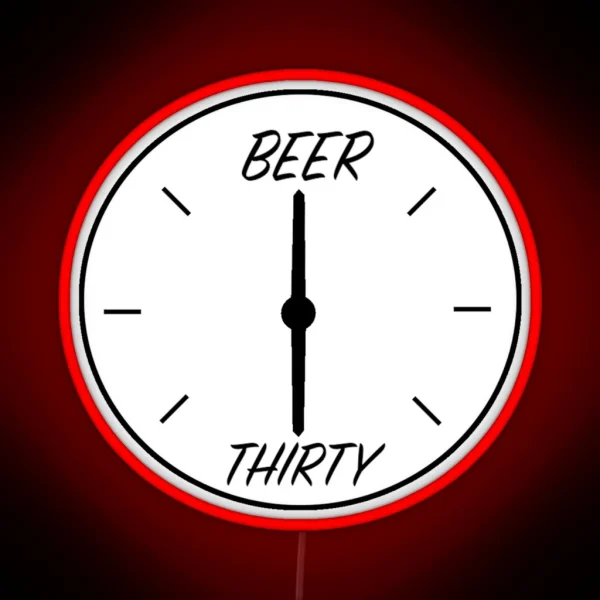 Beer Thirty Clock RGB Neon Sign