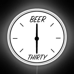 Beer Thirty Clock RGB Neon Sign