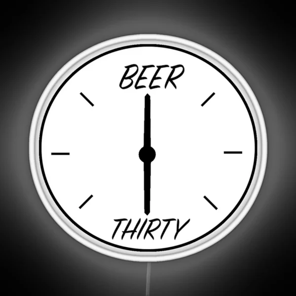 Beer Thirty Clock RGB Neon Sign