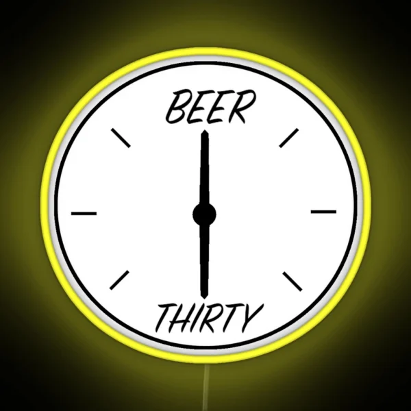 Beer Thirty Clock RGB Neon Sign
