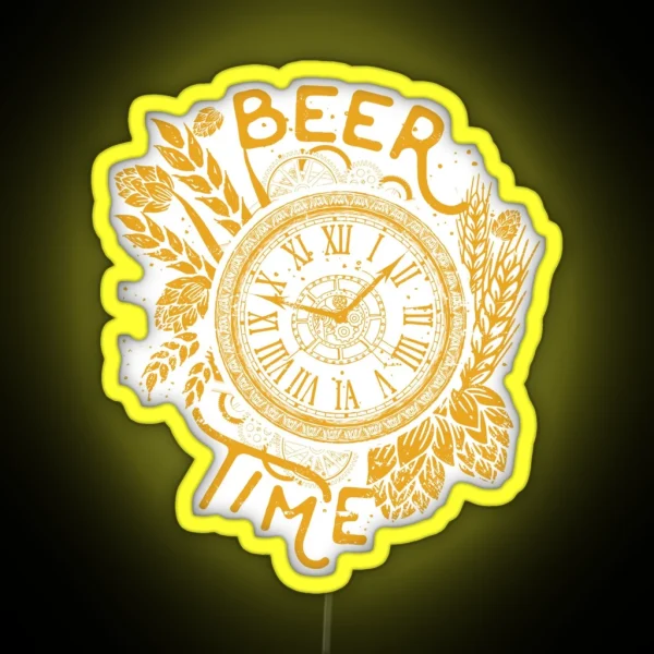 Beer Time Hobby Brewer Craft Beer Alcohol RGB Neon Sign