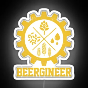 Beergineer Homebrew Funny Home Brewing Craft Beer Brewer RGB Neon Sign