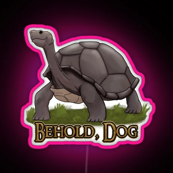 Behold Dog RGB Neon Sign