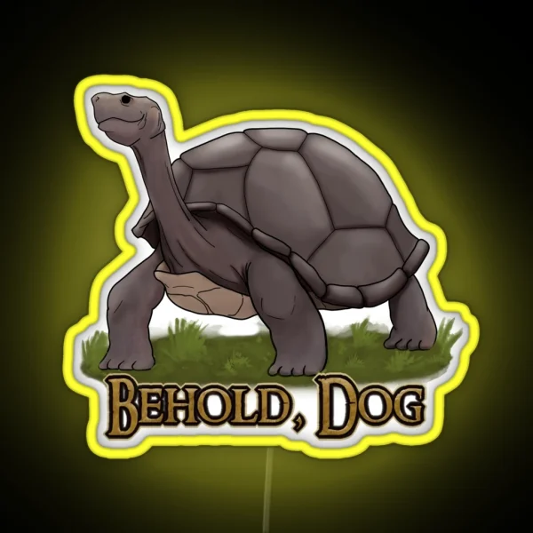 Behold Dog RGB Neon Sign
