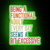 Neon Functional Living Room Sign with Adult Humor and RGB Lighting