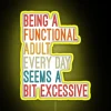 Neon Sign with RGB Color Changing Functionality and Humorous Quote Display