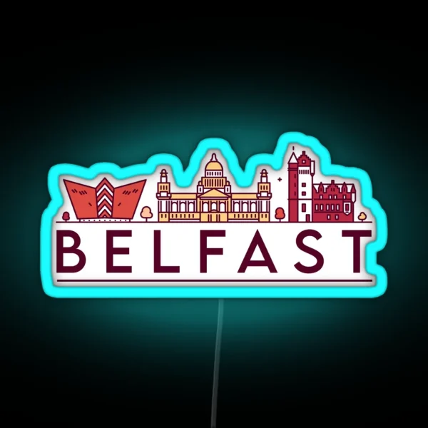 Belfast Cityscape RGB Neon Sign