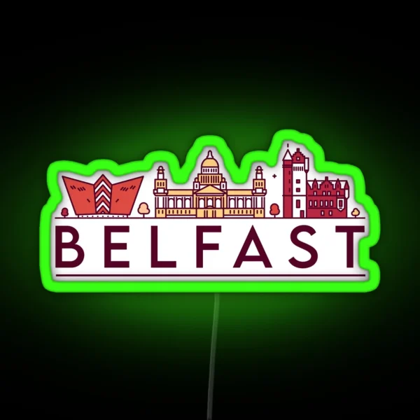 Belfast Cityscape RGB Neon Sign