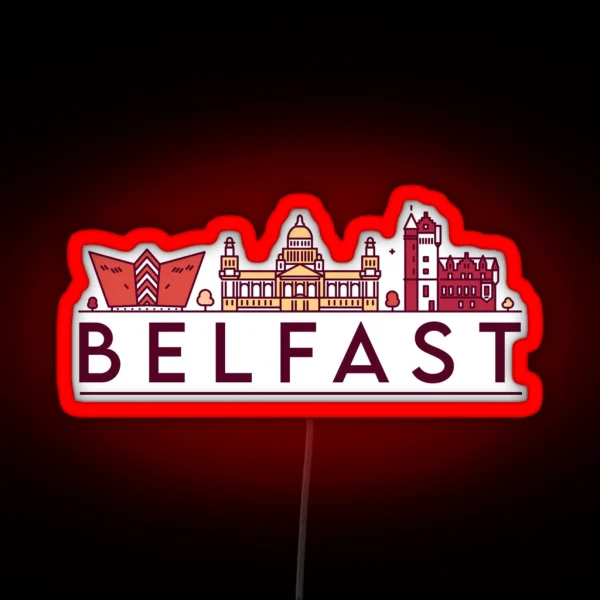 Belfast Cityscape RGB Neon Sign