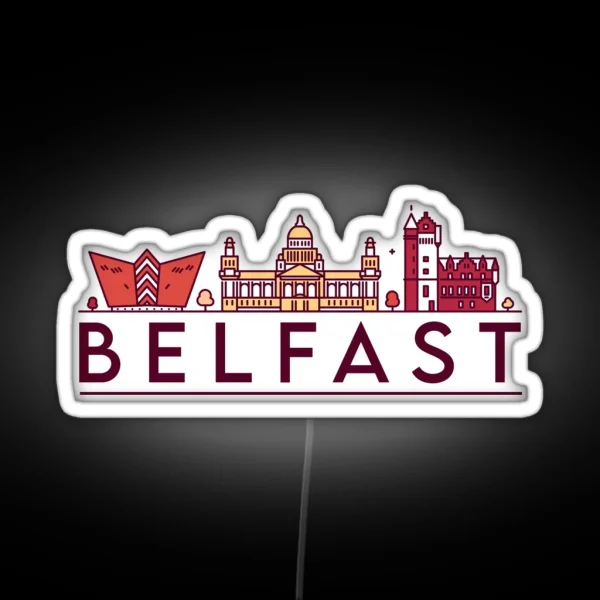 Belfast Cityscape RGB Neon Sign