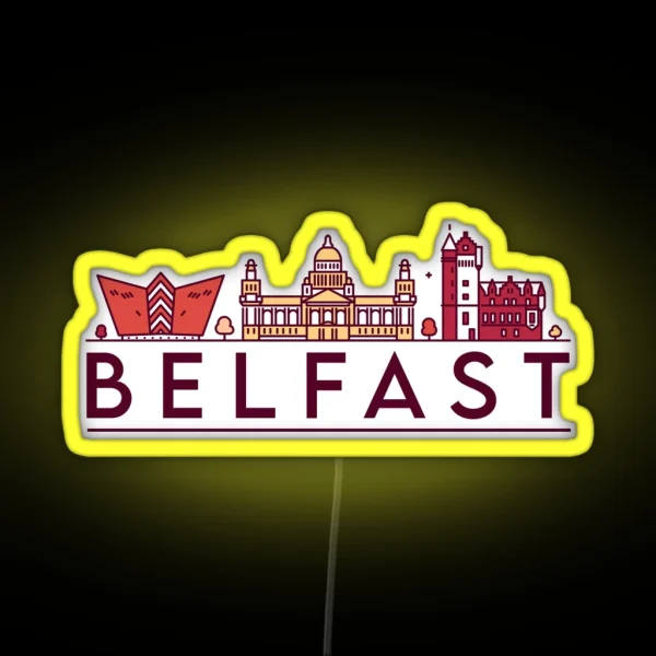 Belfast Cityscape RGB Neon Sign