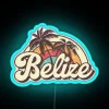 Romantic getaway in paradise with customizable RGB neon sign designs