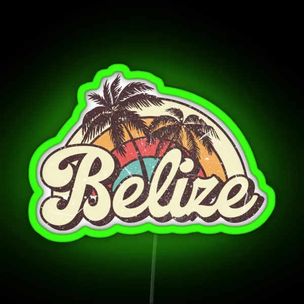 Belize Honeymoon Trip RGB Neon Sign