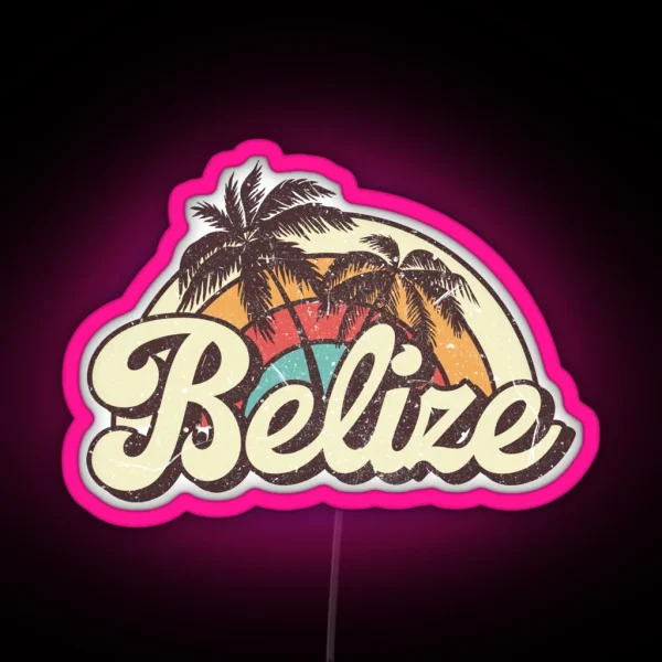 Belize Honeymoon Trip RGB Neon Sign