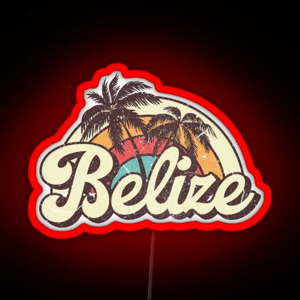 Belize Honeymoon Trip RGB Neon Sign