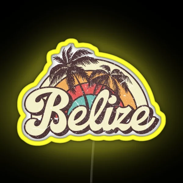 Belize Honeymoon Trip RGB Neon Sign