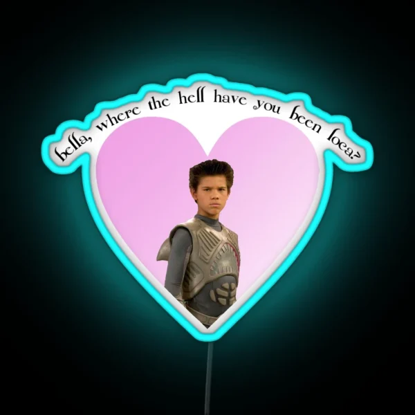 Bella Where The Hell You Been Loca Sharkboy RGB Neon Sign