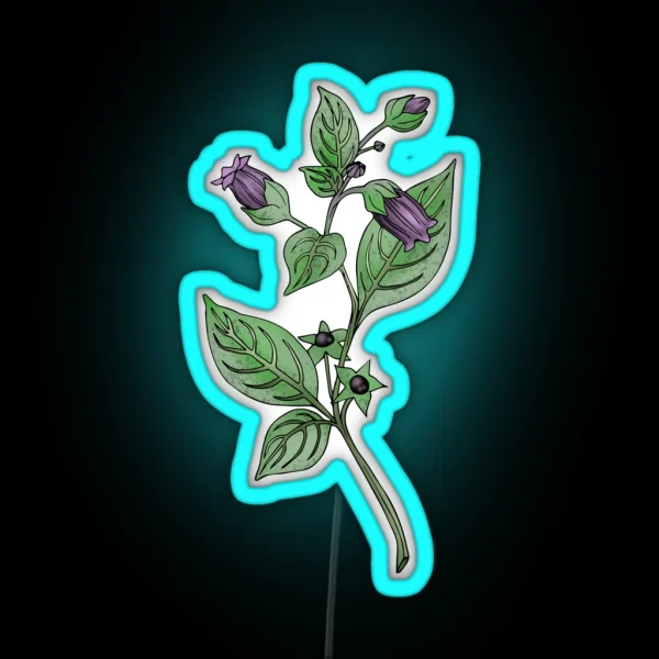 Belladonna Deadly Nightshade RGB Neon Sign