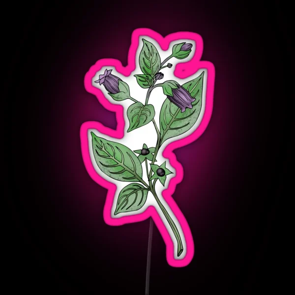 Belladonna Deadly Nightshade RGB Neon Sign