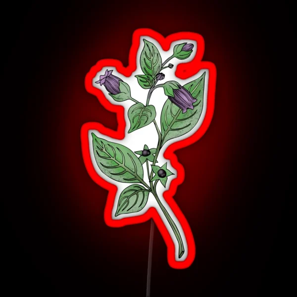 Belladonna Deadly Nightshade RGB Neon Sign