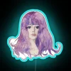 Vintage inspired Belladonna of Sadness RGB colored neon art decor