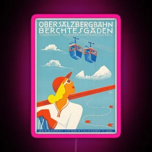 Berchtesgaden Obersalzbergbahn Vintage RGB Neon Sign