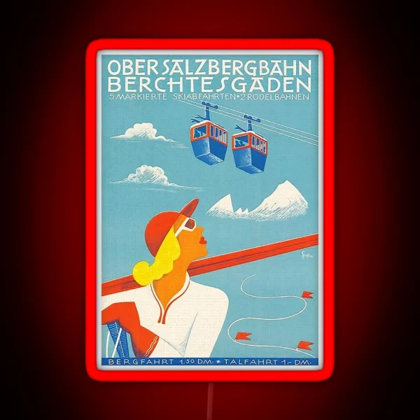 Berchtesgaden Obersalzbergbahn Vintage RGB Neon Sign