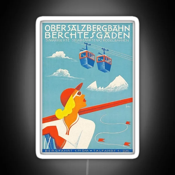 Berchtesgaden Obersalzbergbahn Vintage RGB Neon Sign