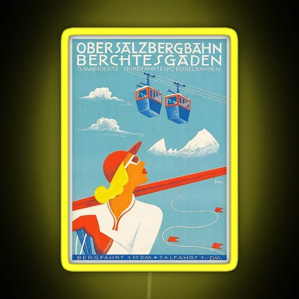 Berchtesgaden Obersalzbergbahn Vintage RGB Neon Sign
