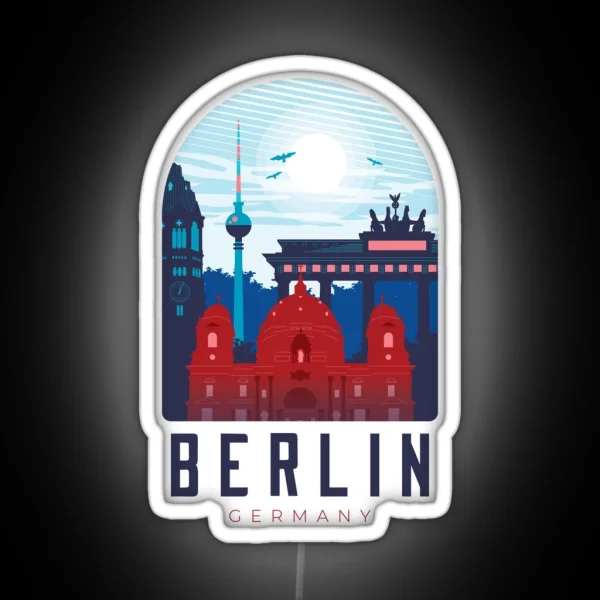 Berlin Skyline RGB Neon Sign