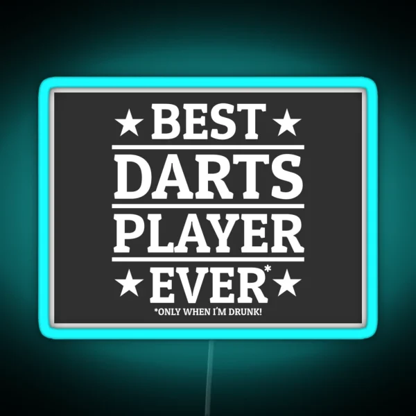 Best Darts Player Darts Team Dartgame Dartboard RGB Neon Sign