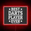 Neon Sign with Dynamic RGB Lights for Dart Enthusiasts Gamers