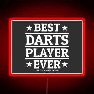 Best Darts Player Darts Team Dartgame Dartboard RGB Neon Sign