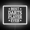 Neon Sports Sign with Colorful Dartboard and Darts Theme Decor