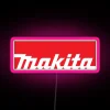 Industrial electrical construction tool LED display signage with customizable color options.