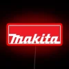 Neon-lit industrial signage for electricians and construction professionals on-site visibility.