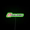 Customizable Raleigh Bikes Logo Decor with Vibrant RGB Neon Accents