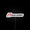 Vibrant Raleigh Bikes Merchandise Logo Displayed on LED Neon Sign