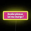 Vibrant RGB LED Canvas Sign with Funny Humorous Bumper Design