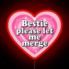 Add humor to your space with a bestie-themed neon sign.