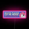 Whimsical humor opossum bumper led with vibrant RGB neon glow effect