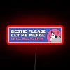 Bestie, please let me merge ahead, bumper led warning sign