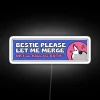 Colorful LED Roadside Warning Sign with Merging Opossum Design