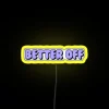 Vibrant Color Changing Backlit LED Sign with RGB Neon Accents