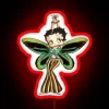Vintage Betty Boop Animated Butterfly Rainbow Neon Sign Art Decoration