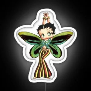 Betty Boop Butterfly RGB Neon Sign