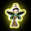 Vibrant Rainbow LED Neon Butterfly Sign with Animated Dancing Betty Boop Design